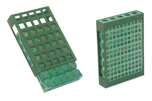 Deck Box Dice Case - Green shell, Mint drawer, Borealis Light Green/gold dice