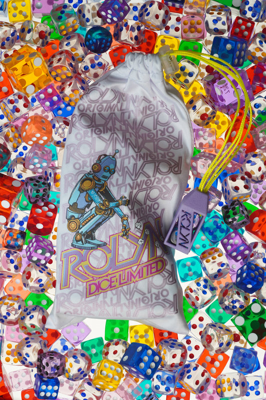 Lavender Dice Bag Robot Throwing Dice 12mm Ver 2 Dice Case Fob