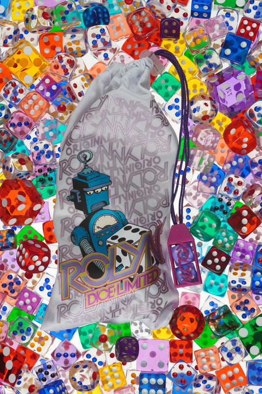 Light Pink Dice Bag Robot Holding Die 12mm 2x Dice Case Ver 3 Fob